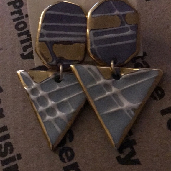 Vintage art  deco earrings - Picture 3 of 4